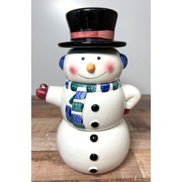 Hallmark SNOWMAN Salt Pepper Cream Sugar Christmas Winter Decoration - Picture 1 of 10